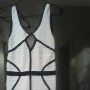 A Barely worn black and white dress